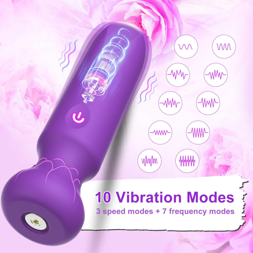 Adult Sex Toys Bullet Vibrator G spot Clitoral Rose Sex Toy with 10 Powerful Vibration Modes Vibrating Fully Silicone Waterproof