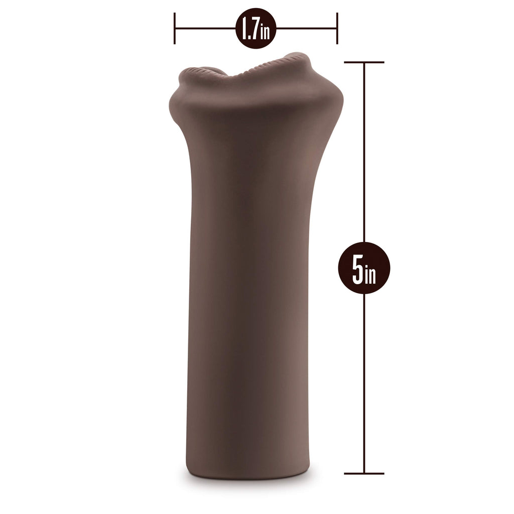 Blush Novelties - Realistic Feel Hand Held Ribbed Easy To Clean 5 Inch Stretchy To Fit All - Tight Mouth Design Bj Masturbation