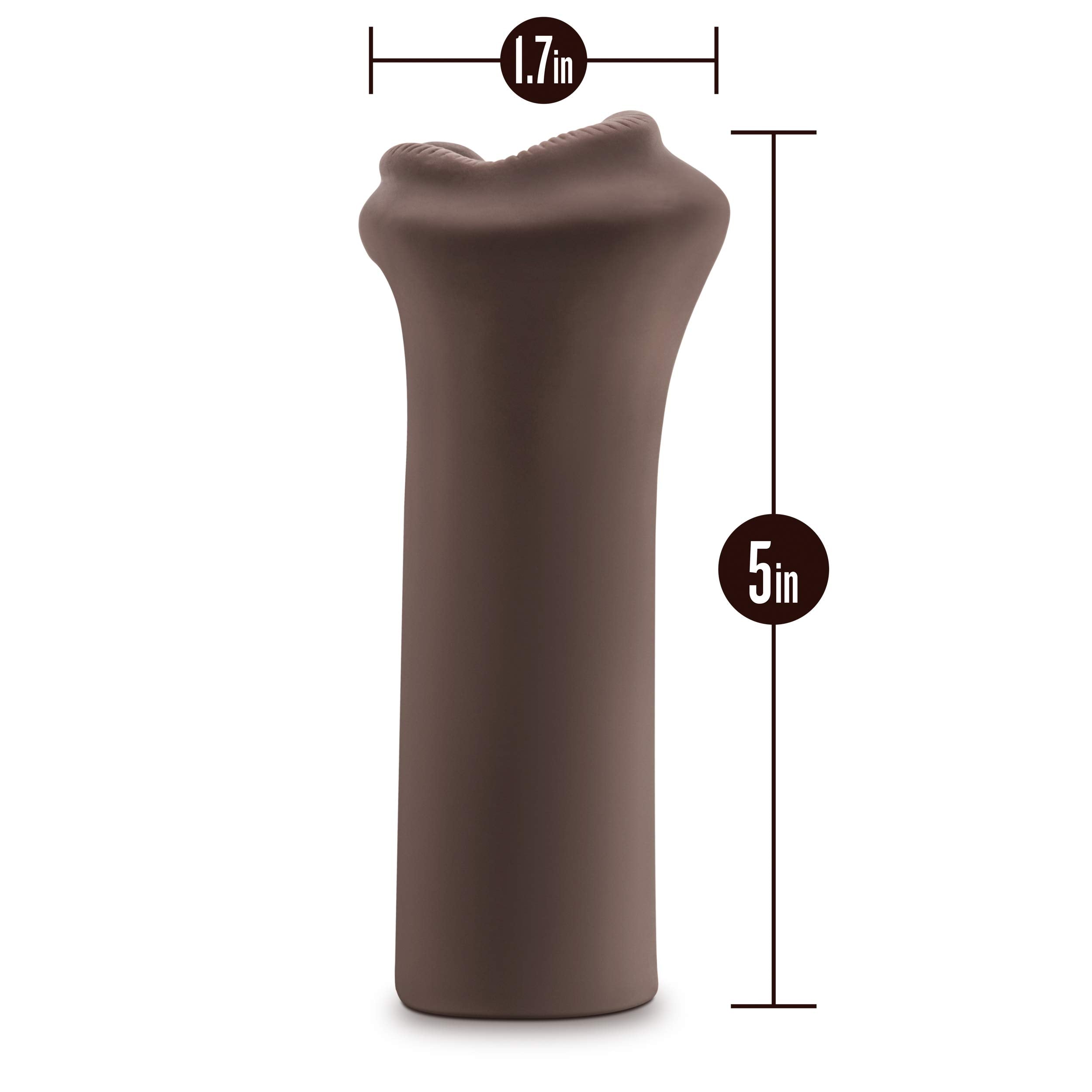 Blush Novelties - Realistic Feel Hand Held Ribbed Easy To Clean 5 Inch Stretchy To Fit All - Tight Mouth Design Bj Masturbation