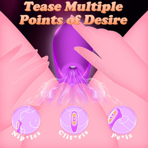 Sucking Vibrator Sex Toys - Rose Sucker Vibrators with 10 Suction & Vibrating Modes for Clitoral Nipple Anal Stimulation, Adult