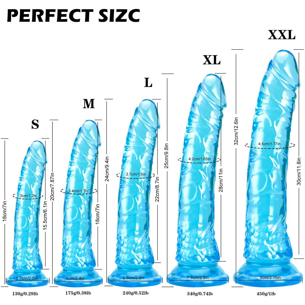 7.9? Blue Dildo,Realistic Small Dildos with Human Safety Material, Adult Sex Toy with Powerful Suction Cups, Anal Dildo for Wome