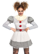 Leg Avenue 2Pc Creepy Clown, Includes Str Multicolor Color
