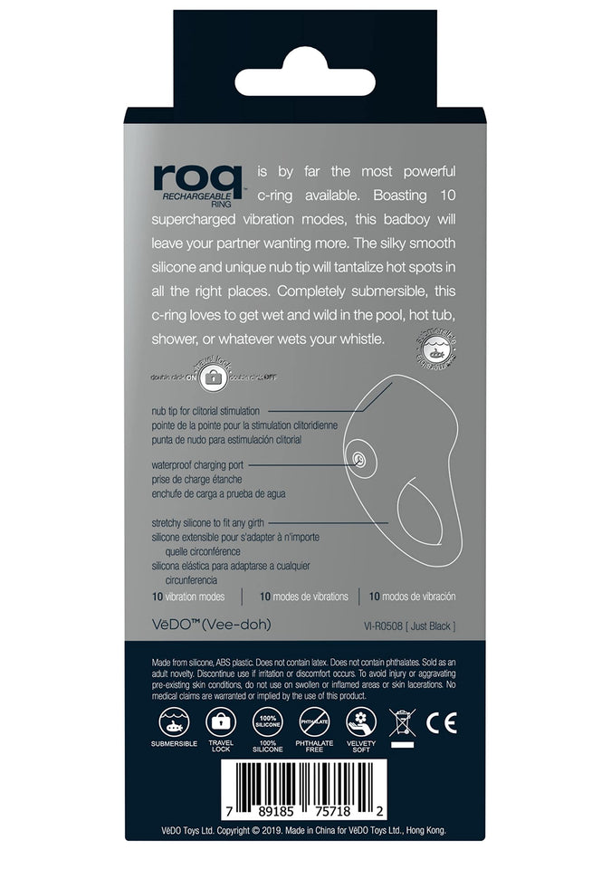 Vedo Roq Rechargeable Ring Just Black