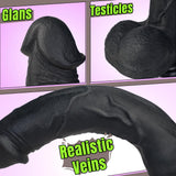 Sex Toys Realistic Huge Dildo - 10.8 Inch Thick Black Dildos with Strong Suction Cup, Coocfan Lifelike Silicone Big Giant Plug f