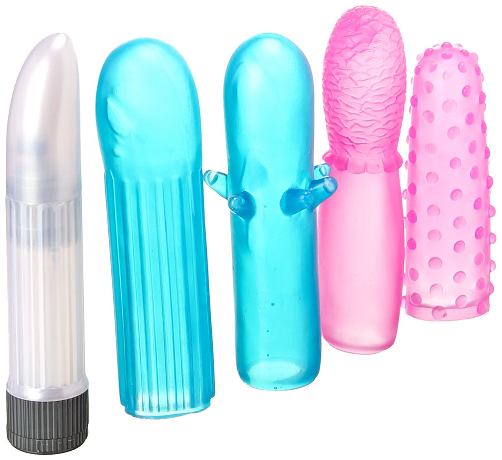 California Exotics Pastel Pleasures Vibrator And Sleeves Kit