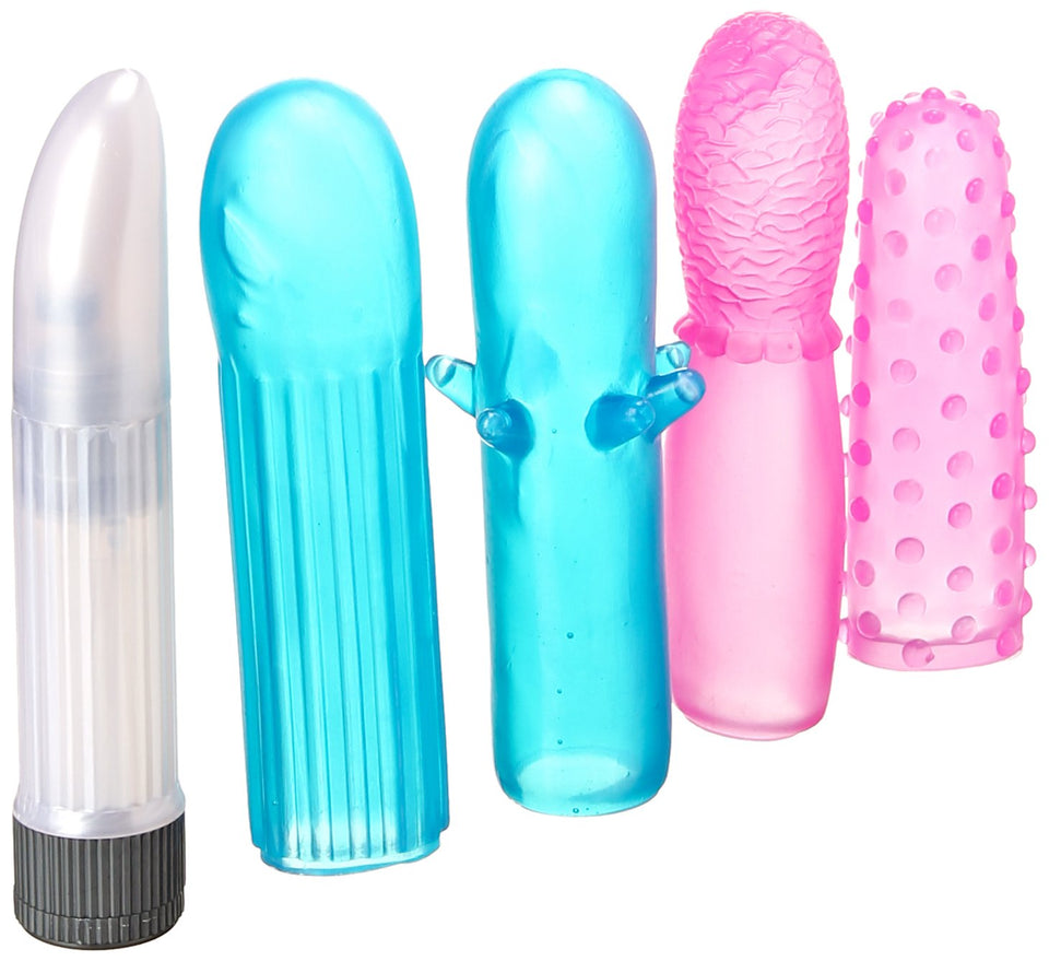 California Exotics Pastel Pleasures Vibrator And Sleeves Kit