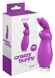 VeDO Crazzy Bunny Vibrator Bullet, Rechargeable Clitoral Adult Sex Toy, Clitoris Stimulator Vibe for Women (Purple)