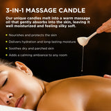 3-In-1 Massage Candle, Isle Of You Scent - 6 Oz. - Candle, Massage Oil & Moisturizer In One - Coconut, Apricot & Soybean Oil - V