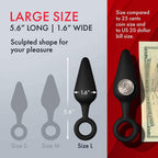 Forto F-10: Sili Plug W/Pull Ring Lg Bk