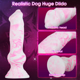 2.88Diameter Huge Realistic Dog Knot Dildo,9.5 Inch Silicone Big Thick Bad Wolf Dildos with Suction Cup,Fantasy Canine Animal Dr
