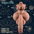 HSOUELA 15lb Shemale Sex Doll Trans Sex Toy Dildo Pussy, 3 in 1 Male Masturbator Sex Doll with Penis Penetrable Big Dildo Torso