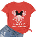 MNLYBABY Happy Halloween Shirt Women Magical Halloween Shirts Funny Spider Web Graphic Shirts Spooky Season Short Sleeve Tops Or