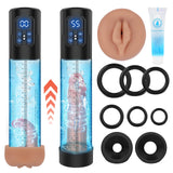 Electric Penis Pump, Adult Sex Toys Dick Enlarger for Men Erection, Air Water Extender with 4 Training Pressure and 3 Suction Mo