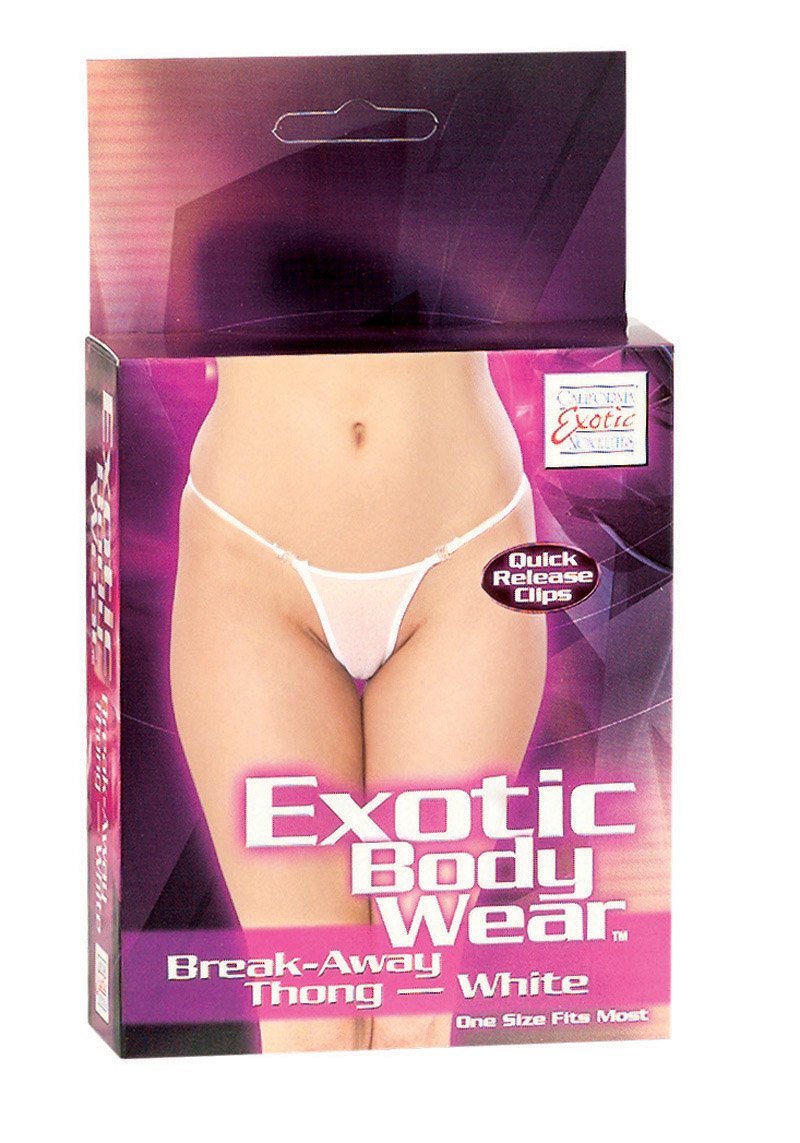 California Exotics Exotic Body Wear Break-A-Way Thong, White