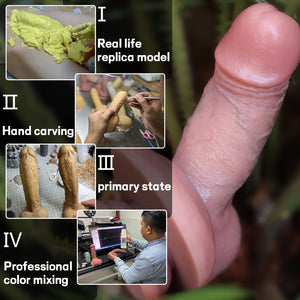 4.92 Inch Realistic Dildo, Realistic Suction Cup Anal Dildo for Men and Women Soft Dildos, Lifelike Liquid Silicone Adult Sex To
