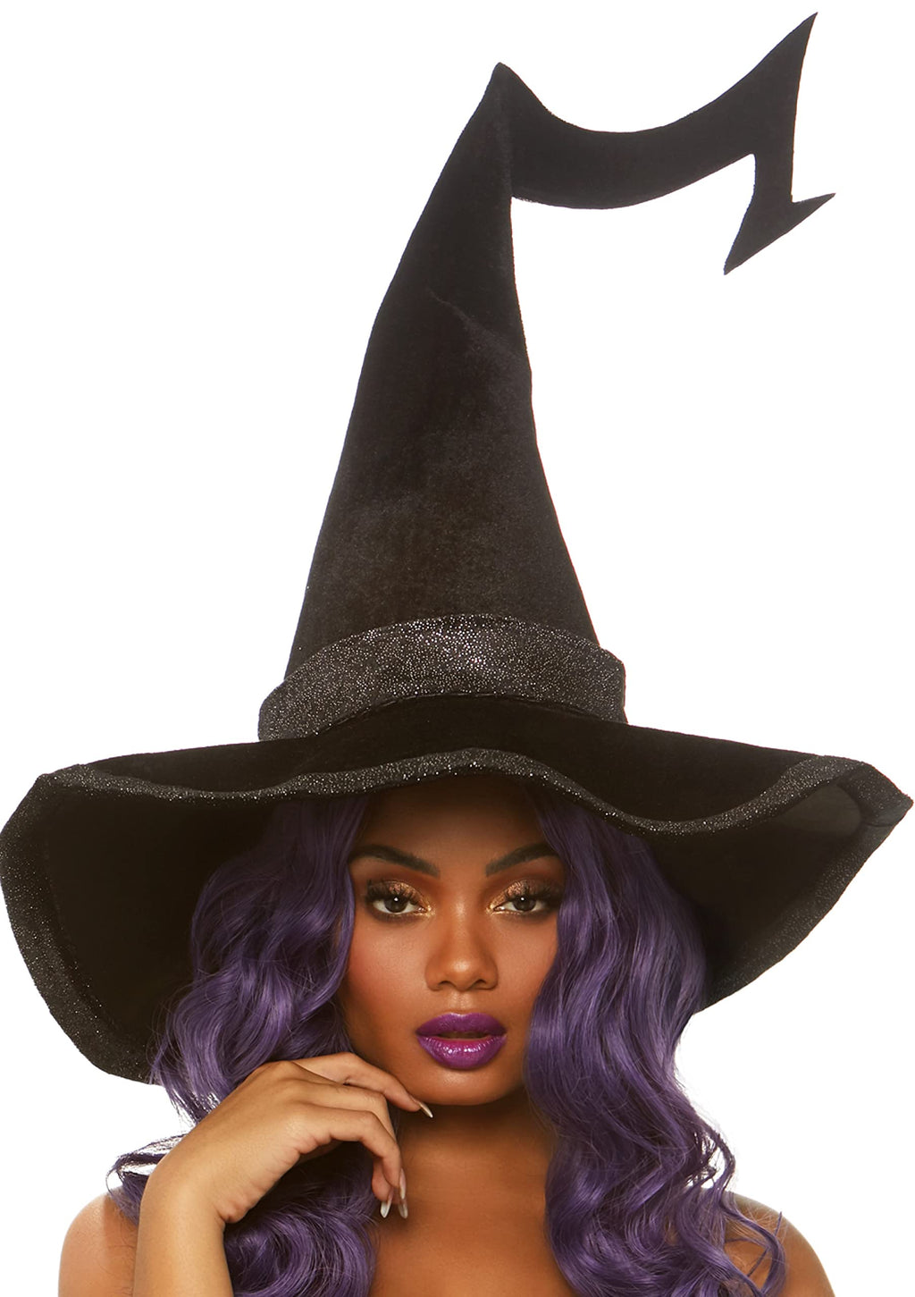 Leg Avenue Bewitched velvet witch hat wit Black Color