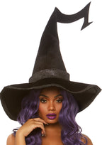 Leg Avenue Bewitched velvet witch hat wit Black Color