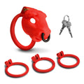 MASTER SERIES BULL CHASTITY CAGE RED