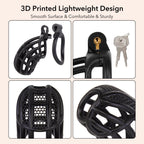 Male Chastity Device Cock Cage - UTIMI Lightweight Plastic Chastity Cage for Man Penis Exercise 3D Printed Black Bondage Gear Ad