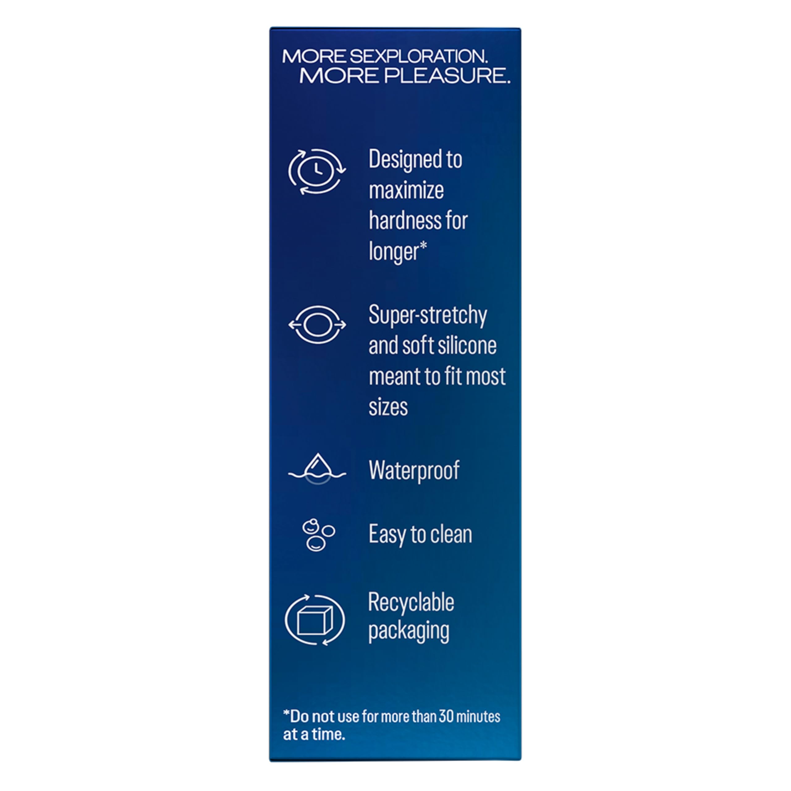 Durex Prolong & Play Ring, Intense Pleasure, Stay hard for longer, Super stretchy and Soft, Waterproof, 1 ct