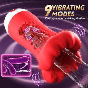 Uoffile Male Masturbator Sex Toys for Men - 4IN1 Penis Vibrator Pocket Pussy Pump with 9 Training Stroker Modes & App Remote Con