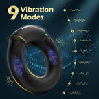 Luxonia Vibrating Cock Ring, 9 Vibrations with Heating Penis Ring Vibrator Sex Toys for Men, Adult Toys Vibrating Penis Ring Mal