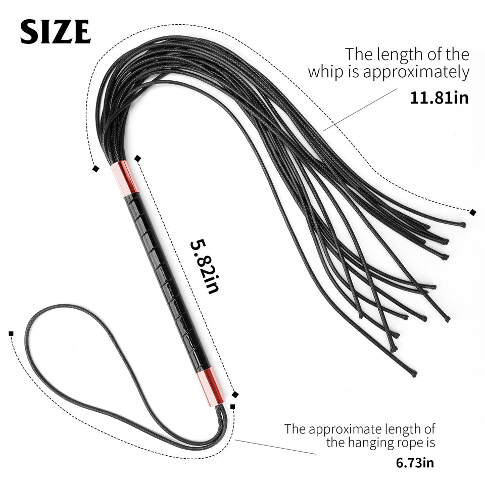 Sex Toy Sex Whip for Unleash Smooth Handle Passion Elevate Connection with Fantasy Whip Black for Adult Sex Role Play Black