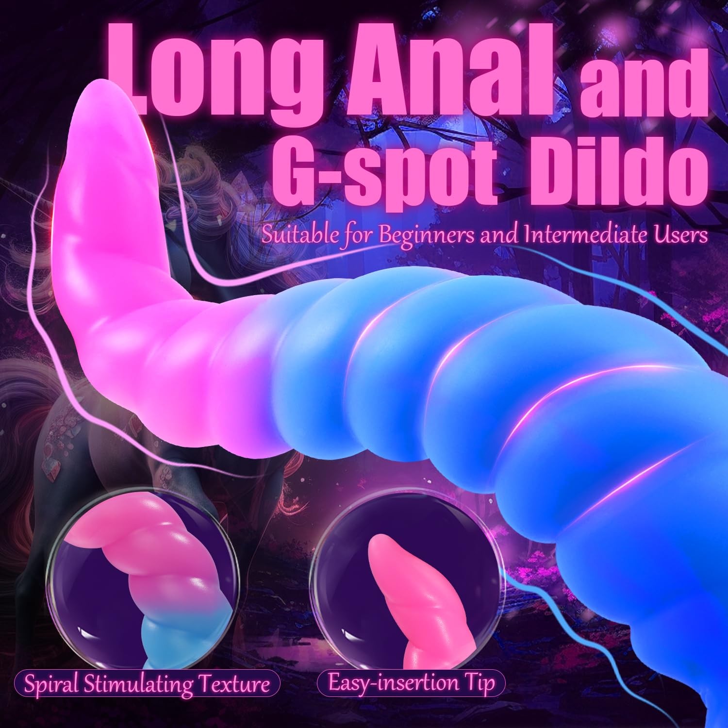 Anal Sex Toys Monster Dildo - 11.8 '' Long Butt Plug Dildo, Anal Dildo for G-spot and Prostate Massager, Anal Plug with Strong S