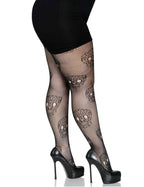 Lace Skull Fishnet Tights.