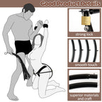 BDSM Hip Restraints Stainless Ring Sex Toys for Couples, Handcuffs Sex Bondage Rings Set Adults Toy with Whips for Mens Womens,