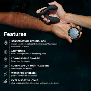 Lelo Hugo Prostate Massaging Butt Plug Sex Toy For Men Remote Controlled Vibrating Male Anal Sex Toys With Remote Control Vibrator, Black