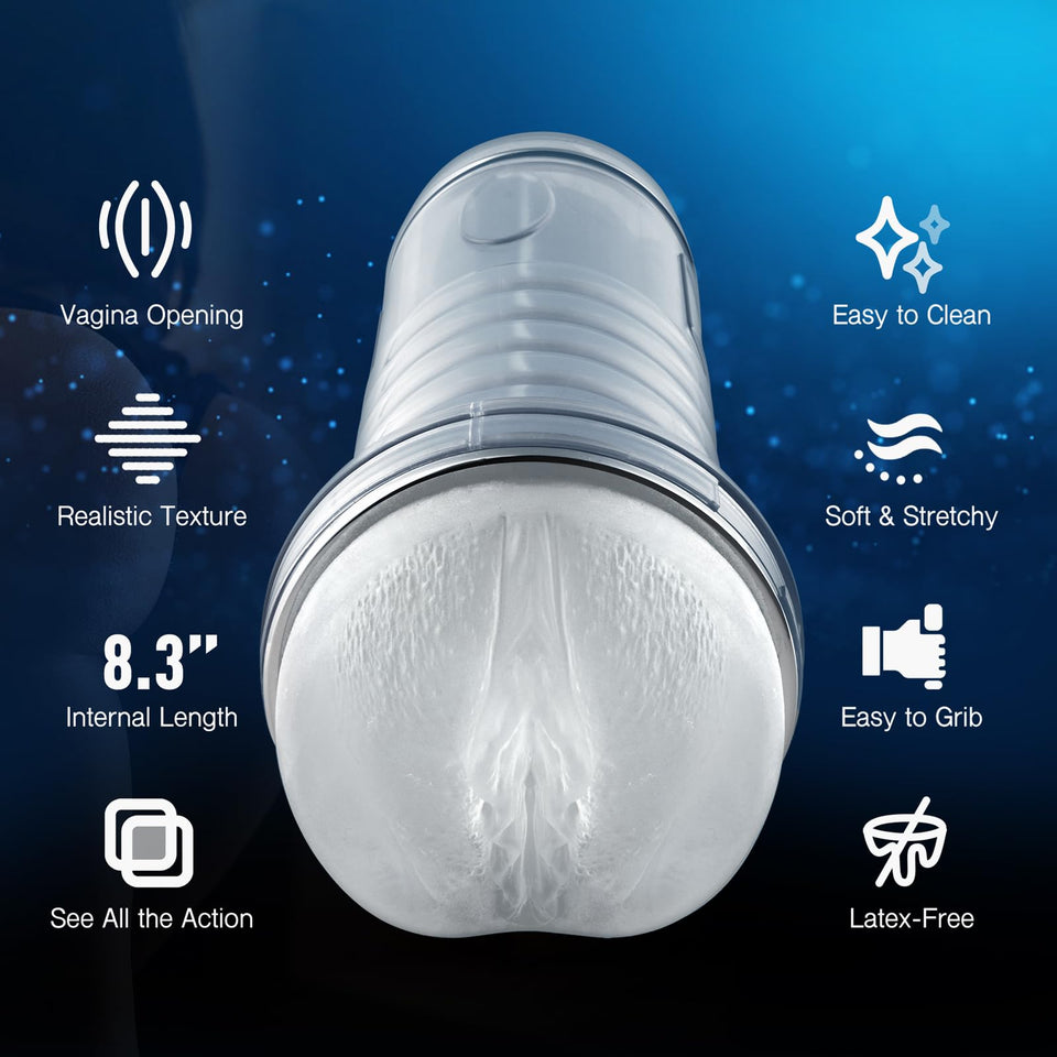 Tracy'S Dog Male Masturbators, Adult Sex Toys Crystal Masturbator Cup Transparent Sleeve Pocket Pussy Stroker For Men Masturbation