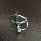 BDSM Metal Urethral Expander with Penile Ring Male Urethral Masturbation Metal Smooth Urethral Sound Urethral Plug Penile Plug S