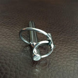 BDSM Metal Urethral Expander with Penile Ring Male Urethral Masturbation Metal Smooth Urethral Sound Urethral Plug Penile Plug S