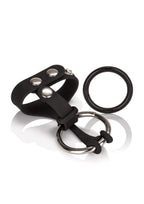 Calexotics Colt Ball Spreader Set     Silicone Male Enhancement Ring With Support Band     Sex Toys For Men     Black