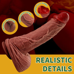 3.0 '' Diameter 12 INCH Huge Realistic Lifelike Silicone Dildo, Huge Size Monster Dildo with Powerful Suction Cup for Men Women