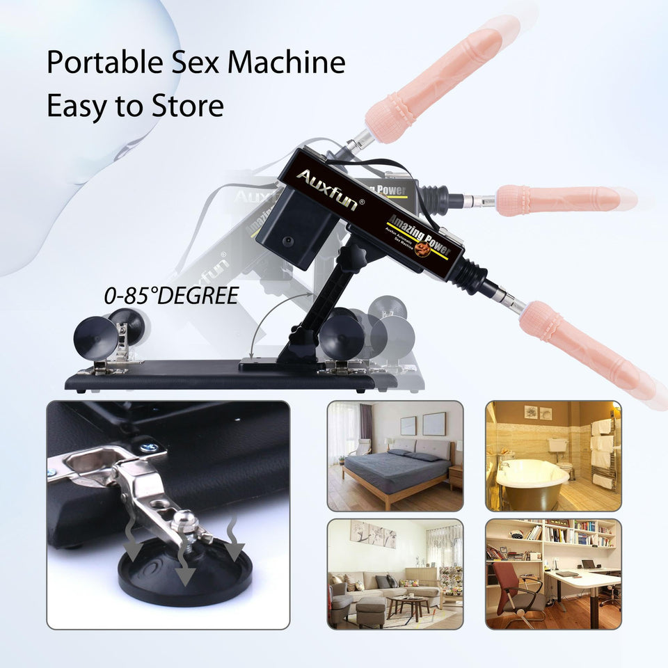 AUXFUN Sex Machine Automatic Love Machine,Thrusting Fuck Machine with 3XLR Connector Juguetes Sexuales Hands Free,Sex Toys Coupl