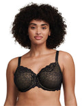 Chantelle Womens Rive Gauche Full Coverage Bra, Black, 34F