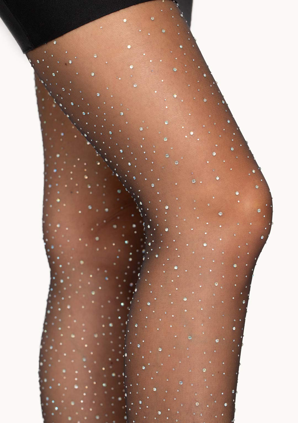 Leg Avenue Spandex Sheer Rhinestone Panty Black Color
