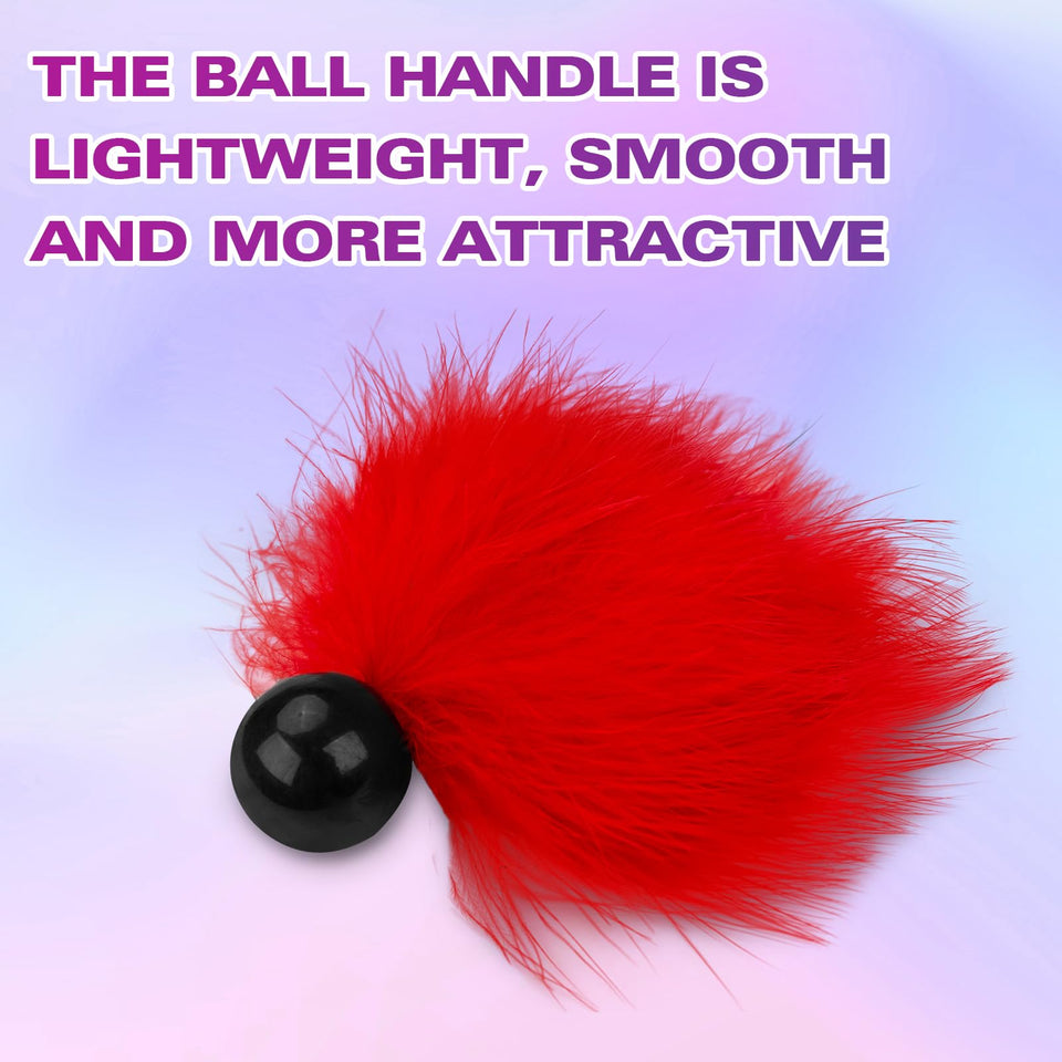 BDSM Adult Sexy Feather Teasing Toys Role Play Romantic Night Costume Feather for Male and Female(Red)