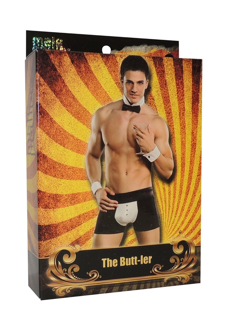 Male Power Novelty Tuxedo Boxer-Black One Size-Boxed