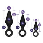 Blush Novelties Night Rimmer - Platinum Cured Puria Silicone Anal Plug Beginner Training Kit - 3 Sizes - Ultrasilk Smooth Butt P