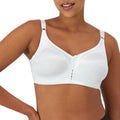 Bali Womens Double Support Wire-Free Bra, White, 34DD