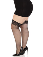 Stay Up Lycar Fishnet W/ Lace