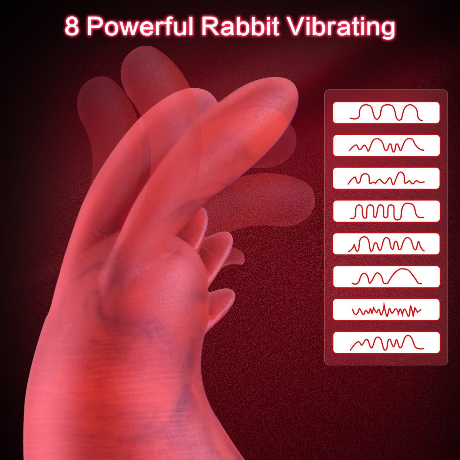 Rabbit Thrusting Vibrator Sex Toys for Women Couples - G Spot Vibrator Clitoral Stimulator Realistic Dildo - One Click Burst Sex
