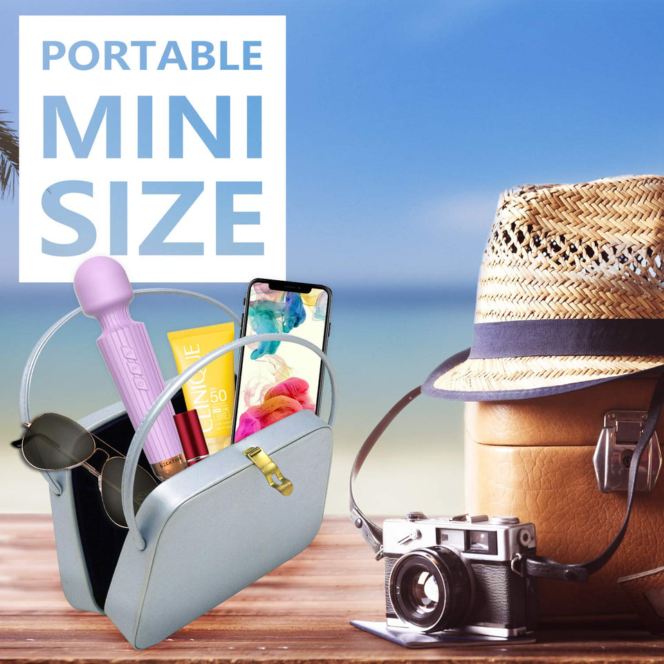 SIKXTOA Mini Vibrator, 8 Speeds 20 Patterns, G Spot Massage Wand, Clitoral Stimulator, Dildo, Sex Toys- Rechargeable Handheld Po