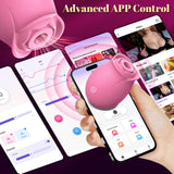 Gasevimo Vibrator Sex Toys Adult Toys - APP Control Rose Sex Toy Adult Toy with 9 Sucking & Vibrating Modes for Women Nipple Toy