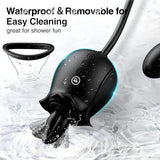 Rose Sex Toy for Womens Sex Toys - 3in1 Rose Nipple Toys with 7 Tongue Licking & 3 Thrusting Vibrator Dildo Adult Sex Toys for C