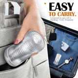 Manual Sucking Insertion Male Masturbators, TOHERXIZ Flexble Pocket Pussy Stroker with TPE Spiral Textured Masturbation Sleeve B