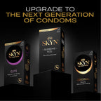 SKYN Elite Large Non-Latex Lubricated Condoms, 36 Count, Comfortable and Smooth Lubricated Condoms, Triple Tested (Pack of 1)